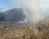 Un incendio de pastos en la Cañada Real complica el tráfico en la A-3