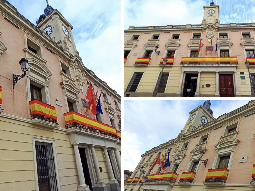 El Ayuntamiento de Alcalá de Henares se engalana por los 10 años de Felipe VI