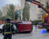 Cuatro heridos en dos aparatosos accidentes en Madrid