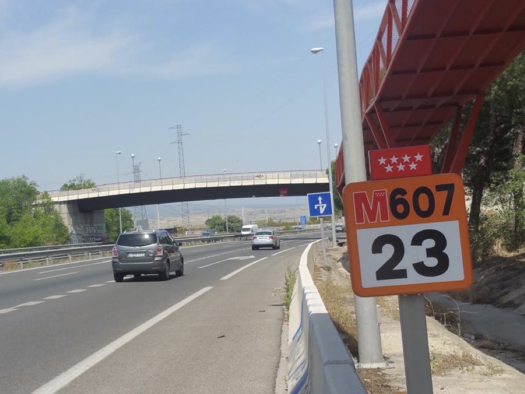 Arrancan las obras del tercer carril de la M-607 entre Tres Cantos y Colmenar Viejo